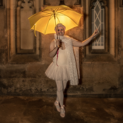 ballerina yellow umbrella in Cambridge