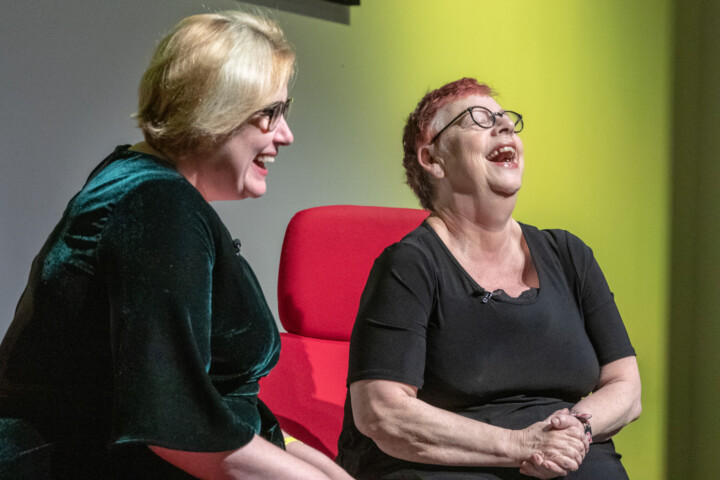 Jo Brand & Alex Clark laughing