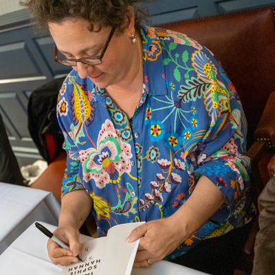 Sophie Hannah signing